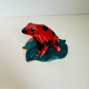 Ceramic Red‎ Spotted Tree Frog Figurine 3x3